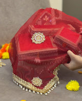 JODIDAARR ROYAL VERMILLION WEDDING SHAGUN THAL SET