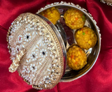 JODIDAARR IVORY STAINLESS STEEL LADOO BOX β PREMIUM GIFTING CHOICE