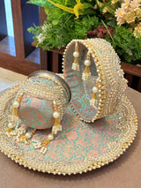 Jodidaarr Karwachouth Set – Premium Thali, Kalash & Accessories for a Royal Celebration