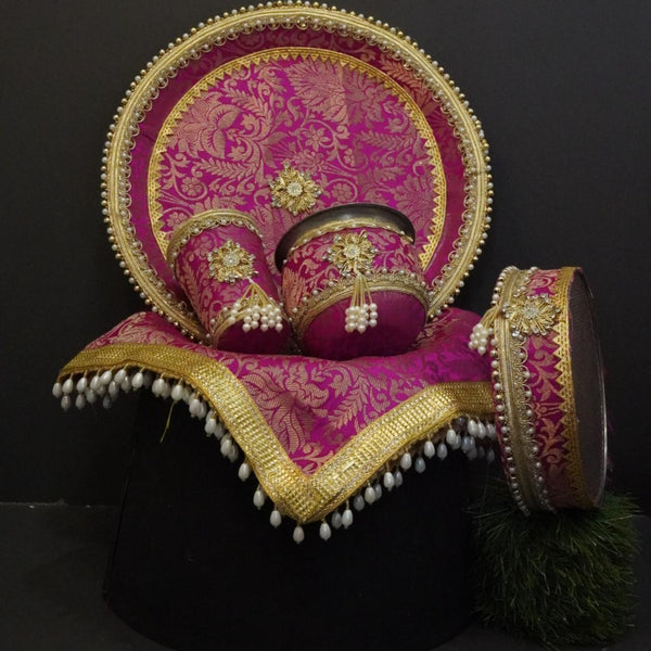 JODIDAARR ROYAL MAGENTA KARWA CHAUTH PUJA SET