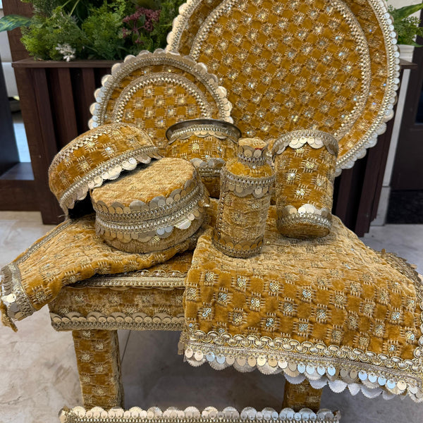 JODIDAARR MAJESTIC MUSTARD CHECKS MAYIYAN SET