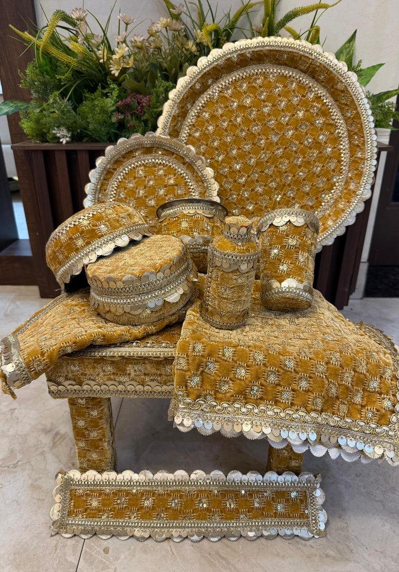 JODIDAARR MAJESTIC MUSTARD CHECKS MAYIYAN SET