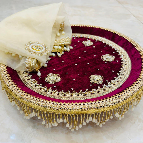 JODIDAARR MAJESTIC VELVET SHAGUN THAL SET