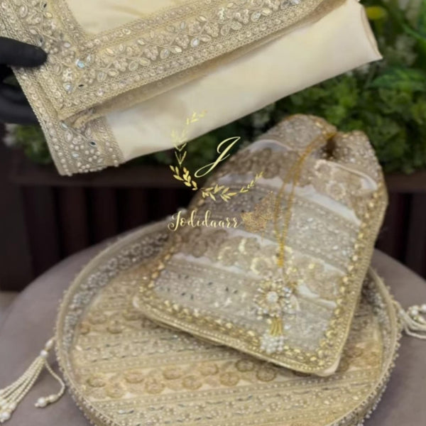 ✨ JODIDAARR PREMIUM ROYAL SHAGUN THAL SET – Crafted for Timeless Traditions ✨