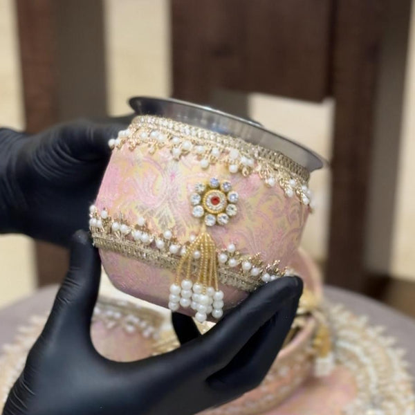 ✨ ROYAL ELEGANCE KARWA CHAUTH THALI SET – JODIDAARR SIGNATURE ✨