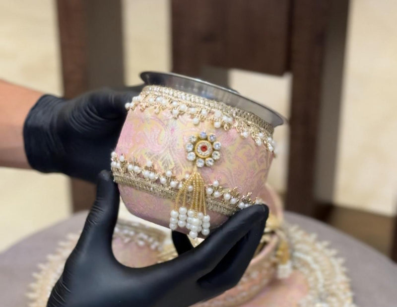 ✨ ROYAL ELEGANCE KARWA CHAUTH THALI SET – JODIDAARR SIGNATURE ✨
