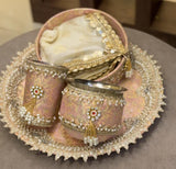 ✨ ROYAL ELEGANCE KARWA CHAUTH THALI SET – JODIDAARR SIGNATURE ✨