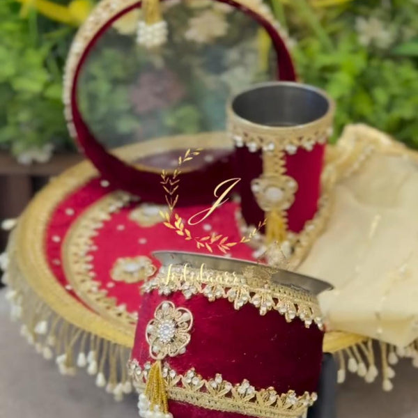 JODIDAARR HERITAGE KARWA CHAUTH THALI SET – TRADITION REDEFINED