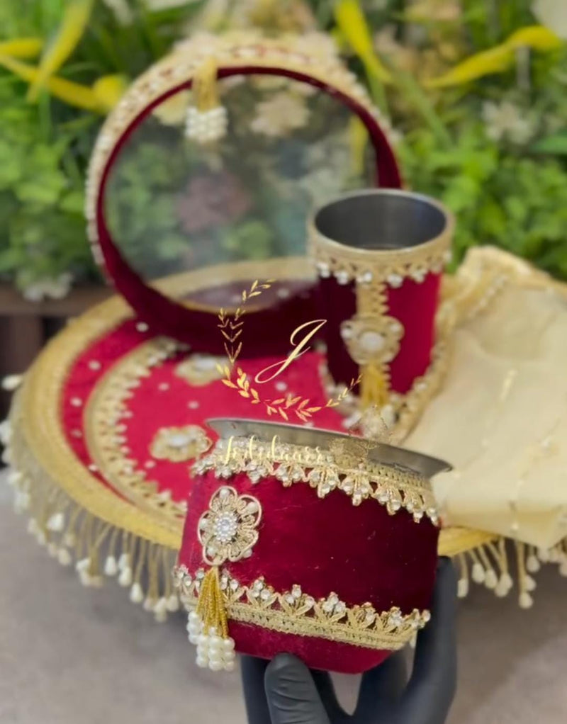JODIDAARR HERITAGE KARWA CHAUTH THALI SET – TRADITION REDEFINED