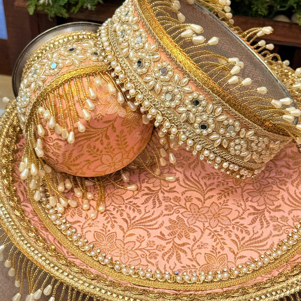 🌙 Jodidaarr Royal Karwa Chauth Heavy Latkans – Designer Thali Decoration for Festive Elegance