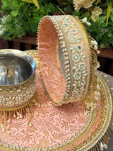 🌙 Jodidaarr Royal Karwa Chauth Heavy Latkans – Designer Thali Decoration for Festive Elegance