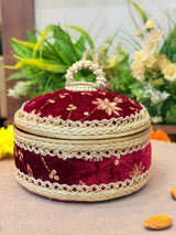 Jodidaarr Royal Maroon Laddu Box – A Regal Gifting Choice